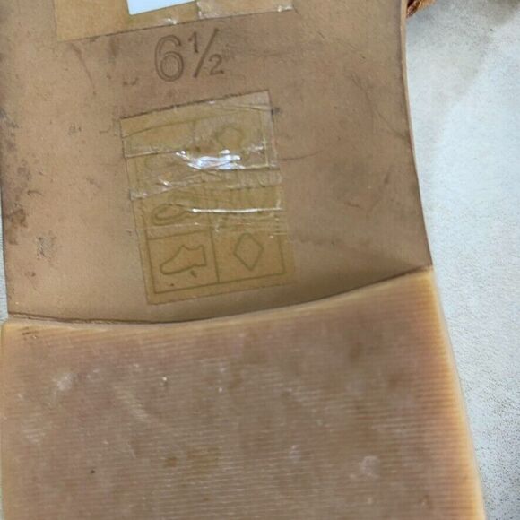 Madewell Sandals Sz 6.5‎ Addie Cognac Leather Slide Flat Minimalist Casual Boho - Picture 10 of 12